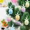 StaticPoster; 48 Pcs Easter Glitter Hanging Eggs, Shiny Tinsel Easter Egg Ornaments, Spring Foam Egg Hanging Decoration for Home Holiday Party Celebrations Tree Wall DIY Craft Decoration (1.3'' x 1.6''); Category:Easter Decorations; Image:6